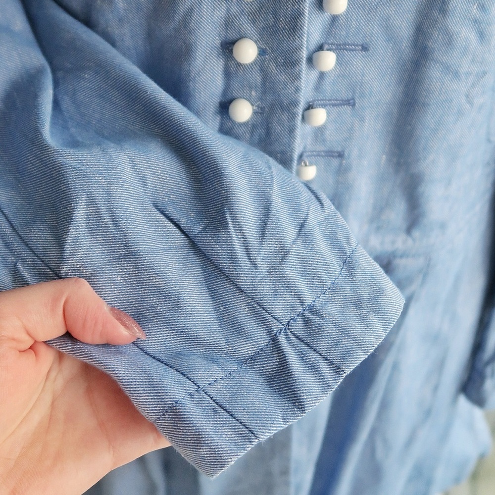 See by Chloé Military-Inspired Denim Dress Coat – Size 2 / EU 38 - Picture 5 of 12